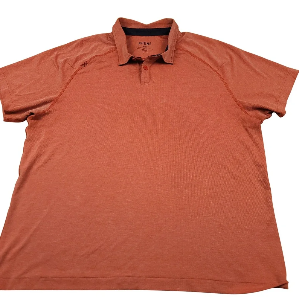 RHONE Men's Detla Pique Textured Polo Shirt XL‎ TG Performance Athletic Casual